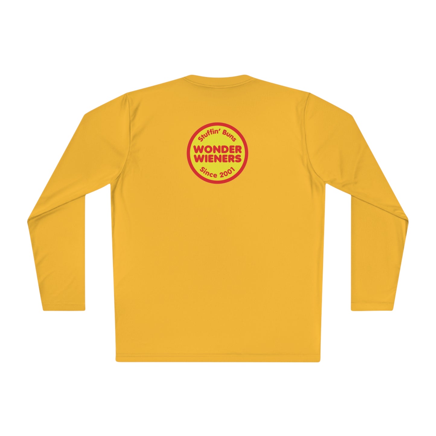 Wonder Wieners Lightweight Long Sleeve Tshirt - Logo Front, 'Stuffin Buns Since 2001' Back