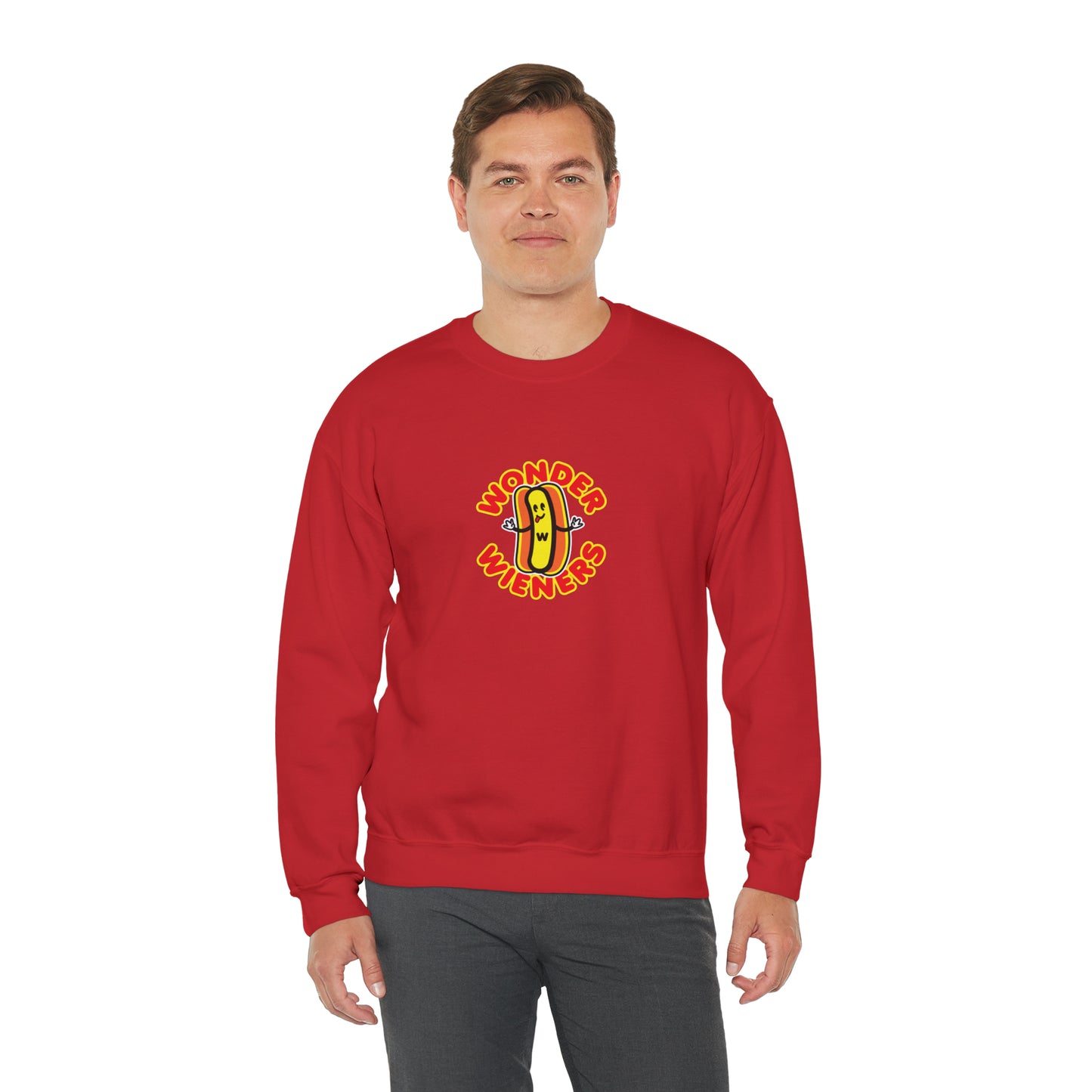 Wonder Wieners Cozy Crewneck Sweatshirt | Red